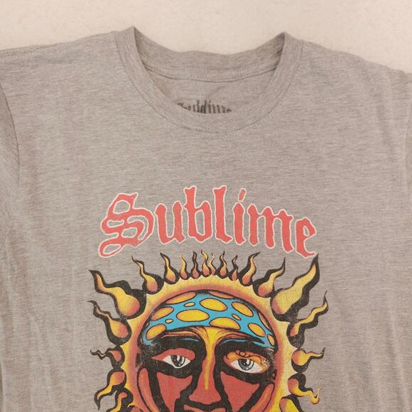 Sublime Casual Graphic Crew Neck Short Sleeve T Shirt Womens Size Large L Gray - Picture 1 of 9